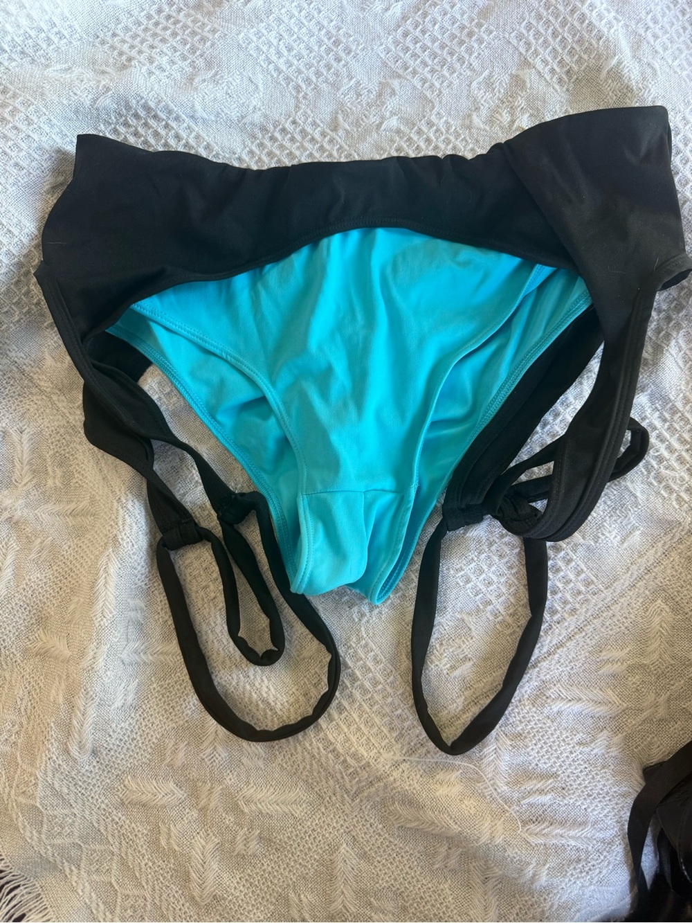 Off The Pole Black & Turquoise Women's Garter Shorts
